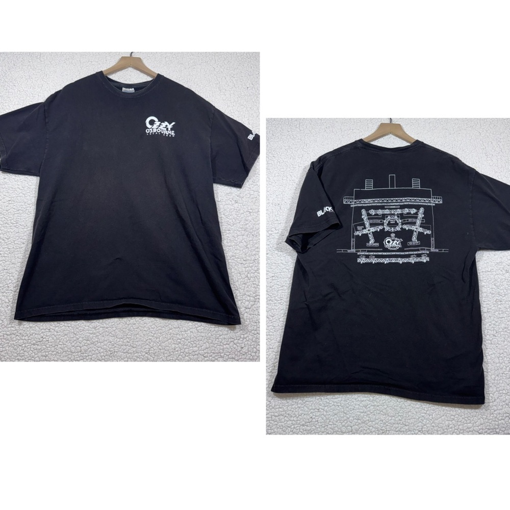 Ozzy Osbourne 2007 Black Rain Tour T Shirt XL Black Local Crew Graphic Hanes